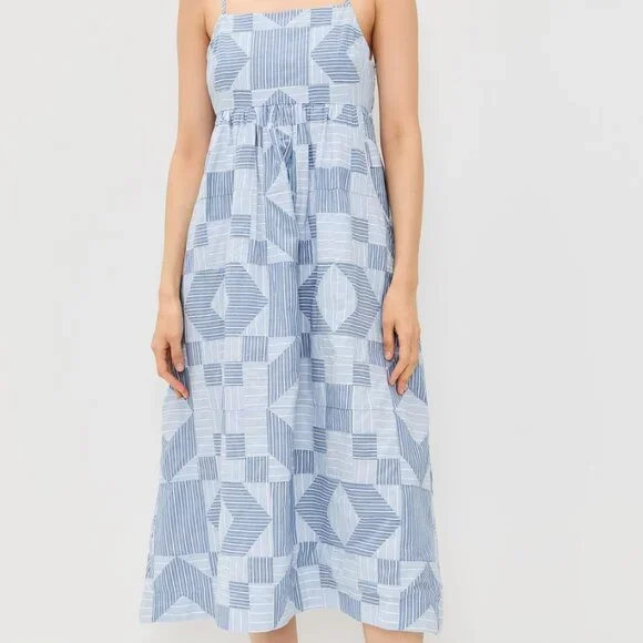 Sea New Work Helmi Striped Shirting Midi Dress - Picture 7 of 16